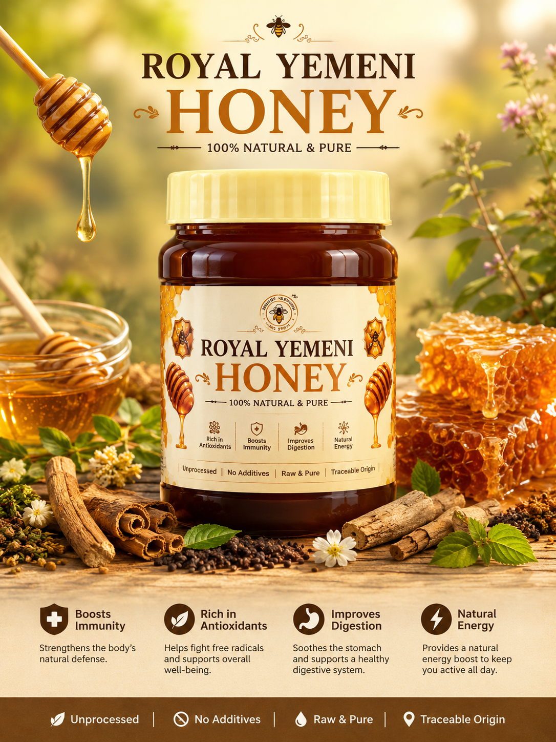 Royal Yemeni Honey (रॉयल यमनी हनी) – शुद्धता, ऊर्जा और गुणवत्ता का संगम